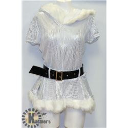 PEEKABOO 3PC WOMENS SILVER SEQUINS WINTER THEMED