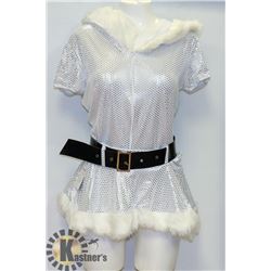 PEEKABOO 3PC WOMENS SILVER SEQUINS WINTER THEMED