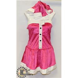 PEEKABOO 5PC WOMENS PINK SANTA THEMED
