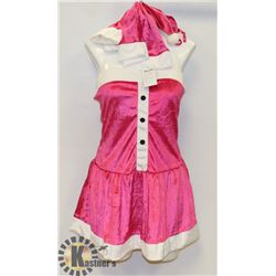 PEEKABOO 5PC WOMENS PINK SANTA THEMED