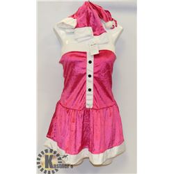 PEEKABOO 5PC WOMENS PINK SANTA THEMED