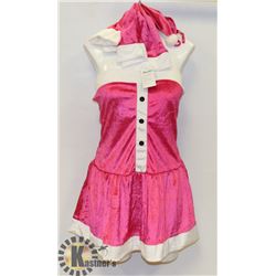PEEKABOO 5PC WOMENS PINK SANTA THEMED