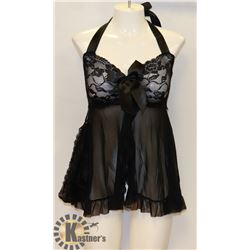 WOMENS 2PC SHEER BLACK INTIMATE SLEEPWEAR W/