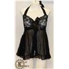 Image 1 : WOMENS 2PC SHEER BLACK INTIMATE SLEEPWEAR W/