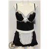Image 1 : FANTASY LINGERIE WOMENS 2PC BLACK & WHITE