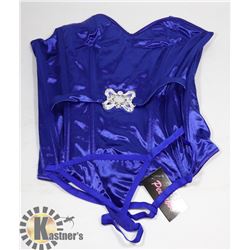 PEECABOO 2PC WOMENS ROYAL BLUE INTIMATE OUTFIT