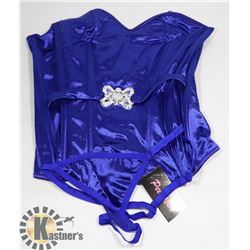PEECABOO 2PC WOMENS ROYAL BLUE INTIMATE OUTFIT