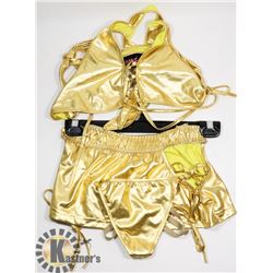 PEECABOO 3PC WOMENS GOLD BIKINI STYLE ADULT