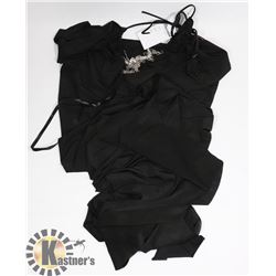 PEECABOO 1PC WOMENS BLACK W/  SILVER CHAIN ACCENT