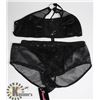 Image 1 : PEECABOO 2PC WOMENS BLACK FISHNET ADULT BIKINI