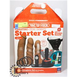 VAC-U-LOCK VIBRATING- DUAL INTENSITY STRAP ON/