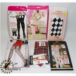 LARGE BAG OF ASSORTED ADULT LEGGINGS & ACCESSORIES