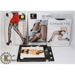 LARGE BAG OF ASSORTED ADULT LEGGINGS & ACCESSORIES