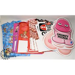 LARGE LOT OF ASSORTED ADULT THEMED GIFT BAGS