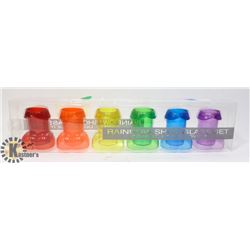 ADULT NOVELTY RAINBOW SHOT GLASS SET.