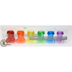 ADULT NOVELTY RAINBOW SHOT GLASS SET.