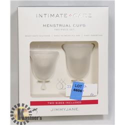 INTIMATE + CARE 2PC MENSTRUAL CUP SET. JIMMYJANE;