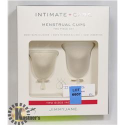 INTIMATE + CARE 2PC MENSTRUAL CUP SET. JIMMYJANE;