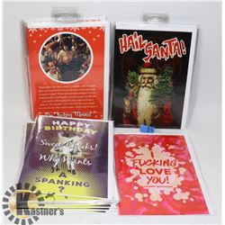 PACK OF ASSORTED ADULT NOVELTY GREETING CARDS