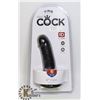 Image 1 : KING COCK BLACK 6" DILDO - STRAP ON COMPATIBLE