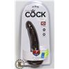 Image 1 : KING COCK BLACK 7" DILDO - STRAP ON COMPATIBLE