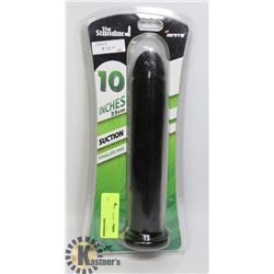 THE STANDARD 10" SUCTION BLACK DILDO
