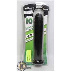 THE STANDARD 10" SUCTION BLACK DILDO