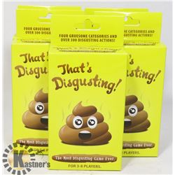 5PK OF "THAT'S DISGUSTING" CARD GAMES