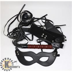 5 PC ADULT BONDAGE SET IN BLACK SHEER BAG