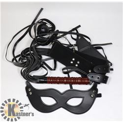 5 PC ADULT BONDAGE SET IN BLACK SHEER BAG