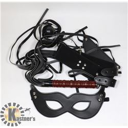 5 PC ADULT BONDAGE SET IN BLACK SHEER BAG