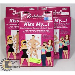 3 PK BACHELORETTE PARTY FAVORS "KISS MY..." PIN UP