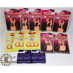 LARGE BAG OF ADULT NOVELTY WIND UP TOYS &