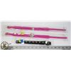 Image 1 : BUNDLE OF 3 ADULT HOT PINK COLLARS W/ BELLS & 1
