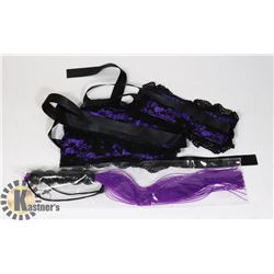 3PC BONDAGE SET IN BLACK SHEER BAG