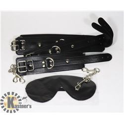 3PC BONDAGE SET IN BLACK SHEER BAG
