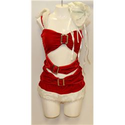 PEECABOO 3PC WOMENS ADULT THEMED RED SANTA COSTUME