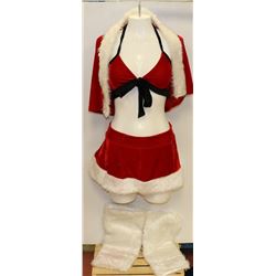 PEECABOO 5PC WOMENS ADULT THEMED RED SANTA COSTUME