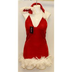 PEECABOO 2PC WOMENS ADULT THEMED RED SANTA COSTUME