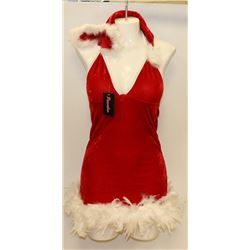 PEECABOO 2PC WOMENS ADULT THEMED RED SANTA COSTUME