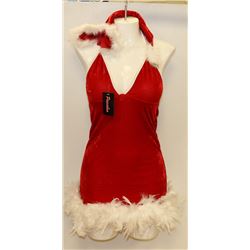 PEECABOO 2PC WOMENS ADULT THEMED RED SANTA COSTUME