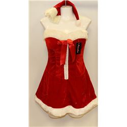 PEECABOO 3PC WOMENS ADULT THEMED RED SANTA COSTUME