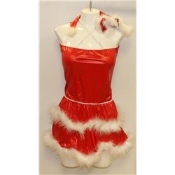 PEECABOO 2PC WOMENS ADULT THEMED RED SANTA COSTUME