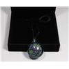 Image 1 : GRAPHIC GLASS PENDANT NECKLACE