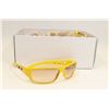 Image 1 : TRAY OF 12 DESIGNER STYLE SUNGLASSES; YELLOW