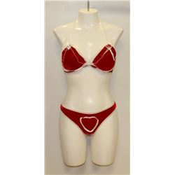 PEECABOO 2PC WOMENS RED SANTA THEMED COSTUME.