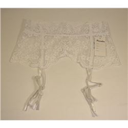 PEECABOO 1PC WOMENS WHITE LACE GARTER BELT