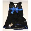 Image 1 : PEECABOO 2PC WOMENS BLACK SHEER & BLUE SATIN STYLE