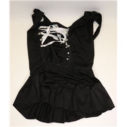 PEECABOO 2PC WOMENS BLACK & WHITE LACE UP