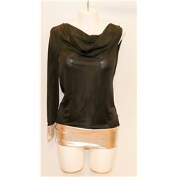 PEECABOO 2PC WOMENS BLACK & SILVER SINGLE SLEEVE